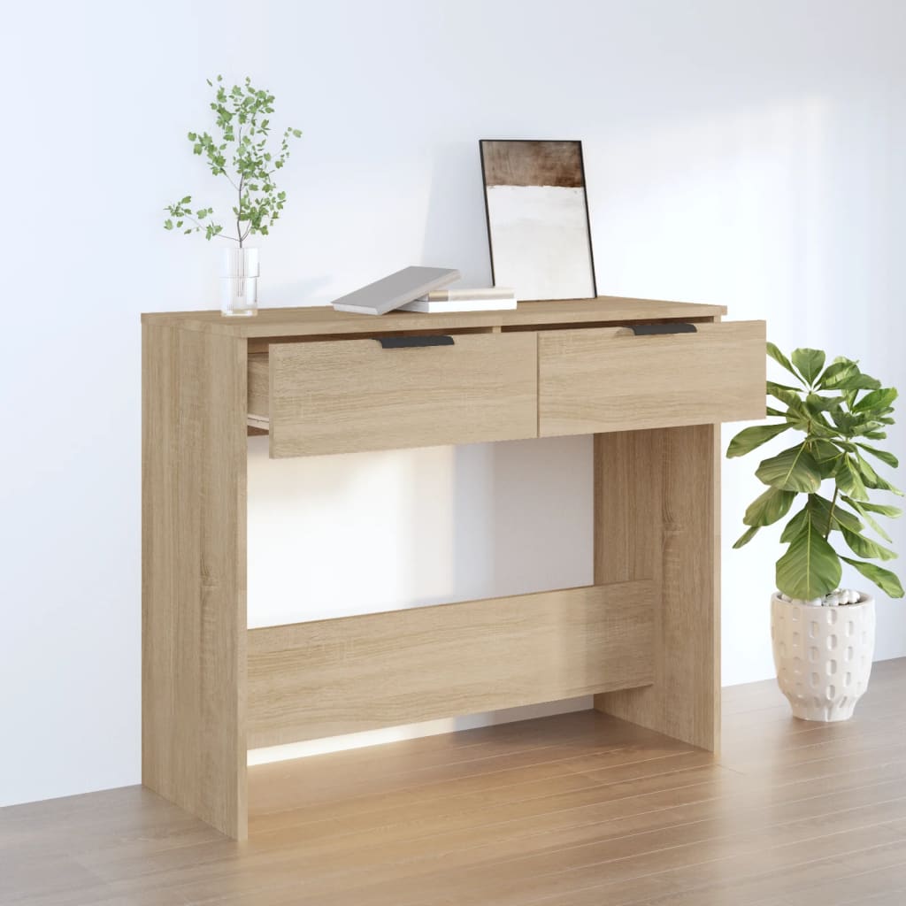 Table console Chêne sonoma 90x36x75 cm Bois d'ingénierie - XIOS