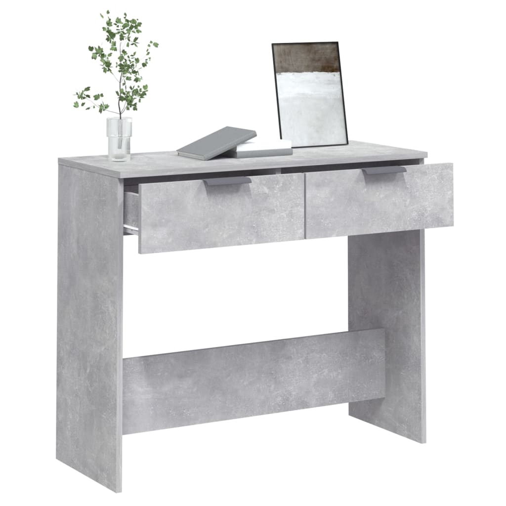 Table console Gris béton 90x36x75 cm Bois d'ingénierie - XIOS