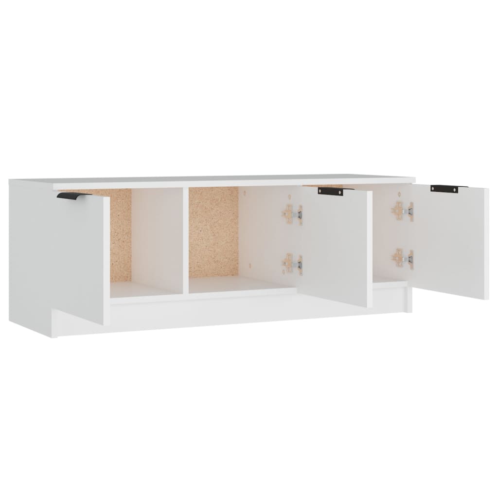 Meuble TV Blanc 102x35x36,5 cm Bois d'ingénierie - XIOS