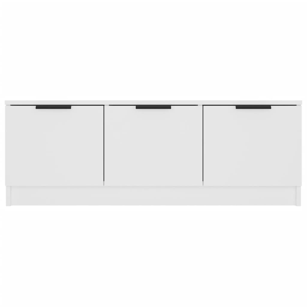 Meuble TV Blanc 102x35x36,5 cm Bois d'ingénierie - XIOS