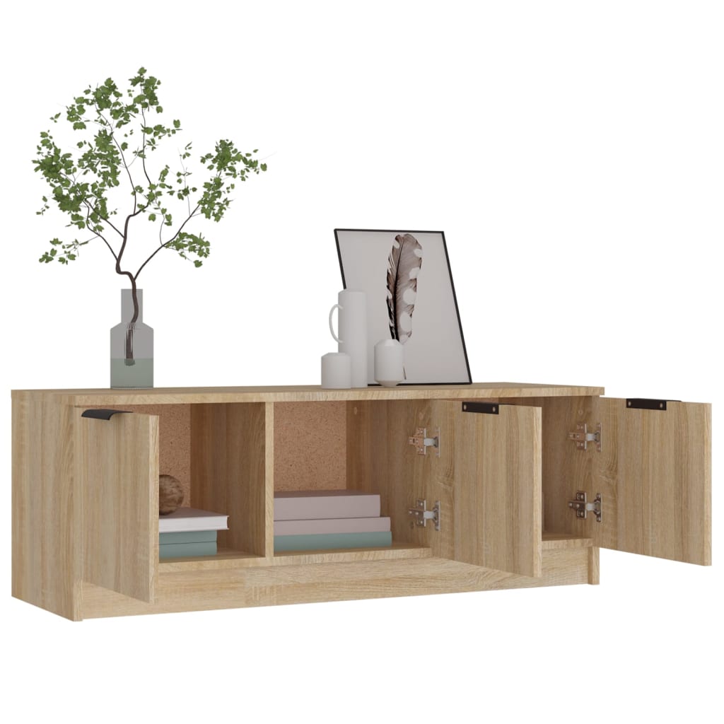 Meuble TV Chêne sonoma 102x35x36,5 cm Bois d'ingénierie - XIOS