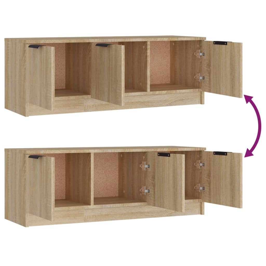 Meuble TV Chêne sonoma 102x35x36,5 cm Bois d'ingénierie - XIOS
