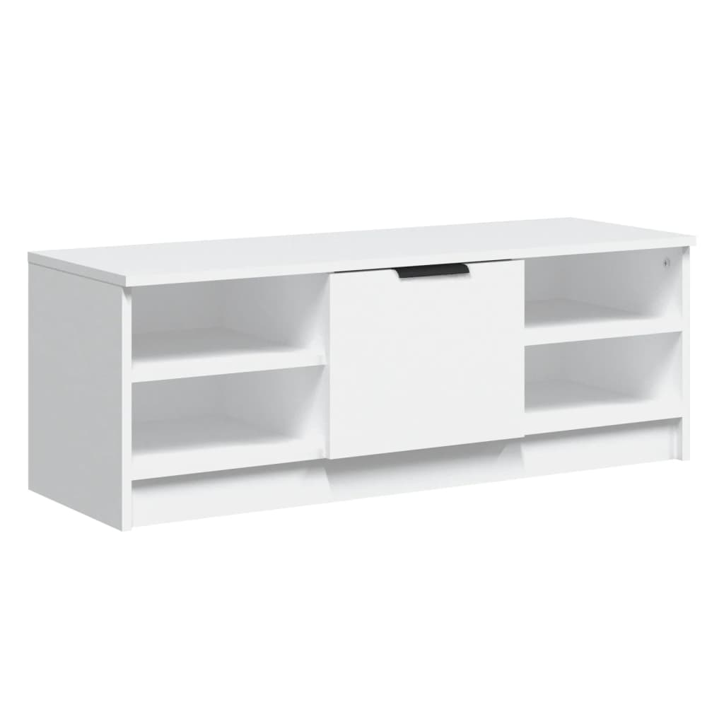Meuble TV Blanc 102x35,5x36,5 cm Bois d'ingénierie - XIOS