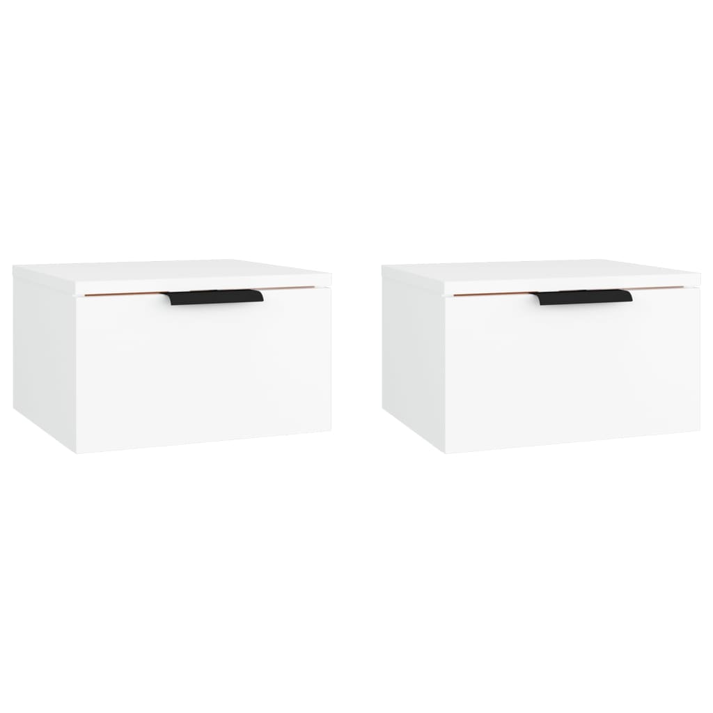 Tables de chevet murales 2 pcs blanc 34x30x20 cm - XIOS
