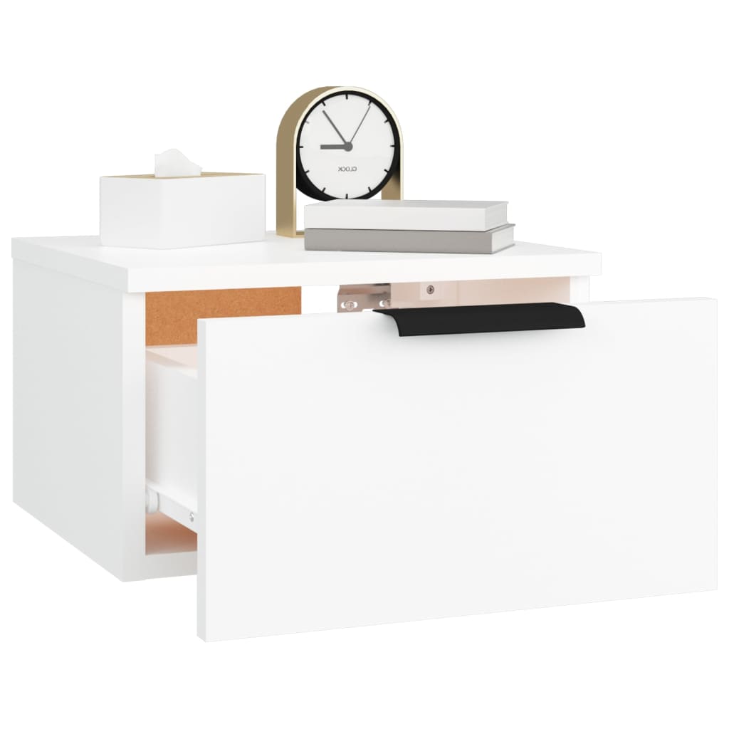 Tables de chevet murales 2 pcs blanc 34x30x20 cm - XIOS