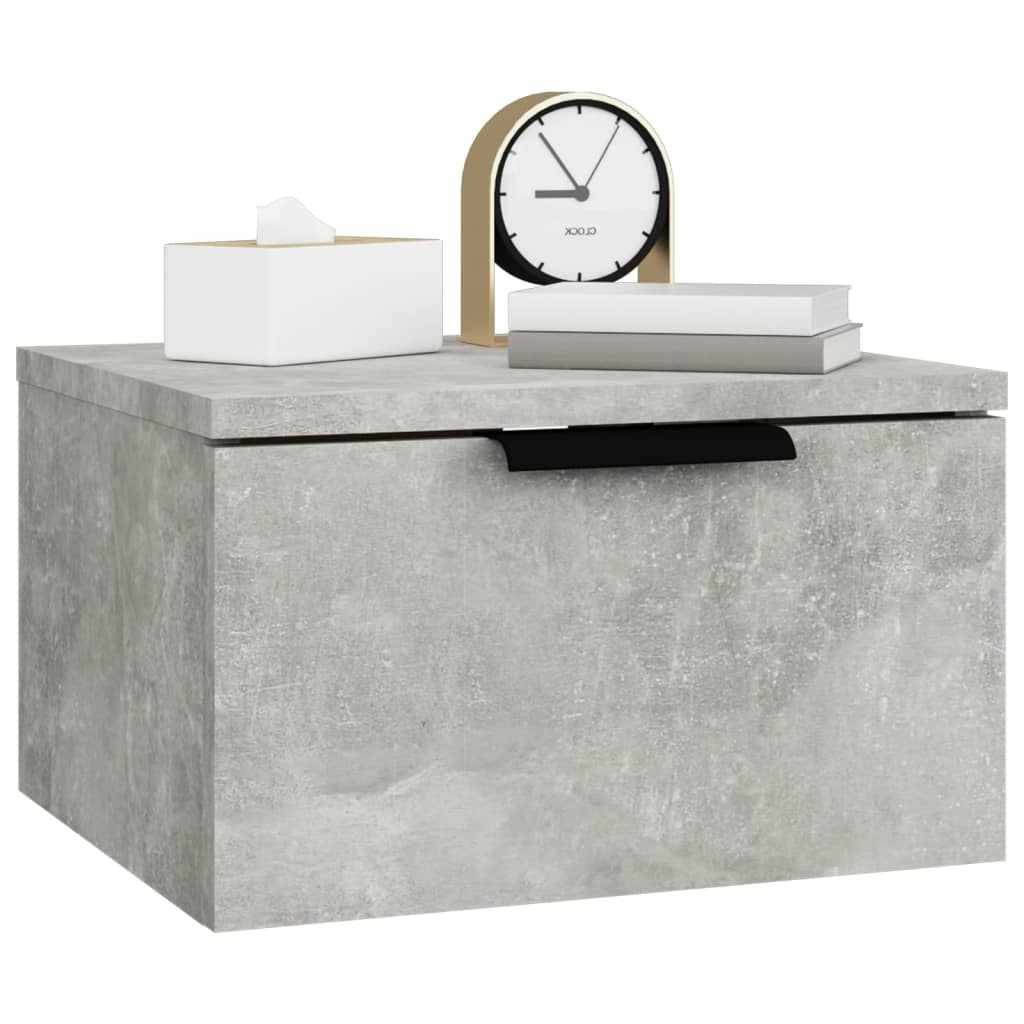 Tables de chevet murales 2 pcs Gris béton 34x30x20 cm - XIOS