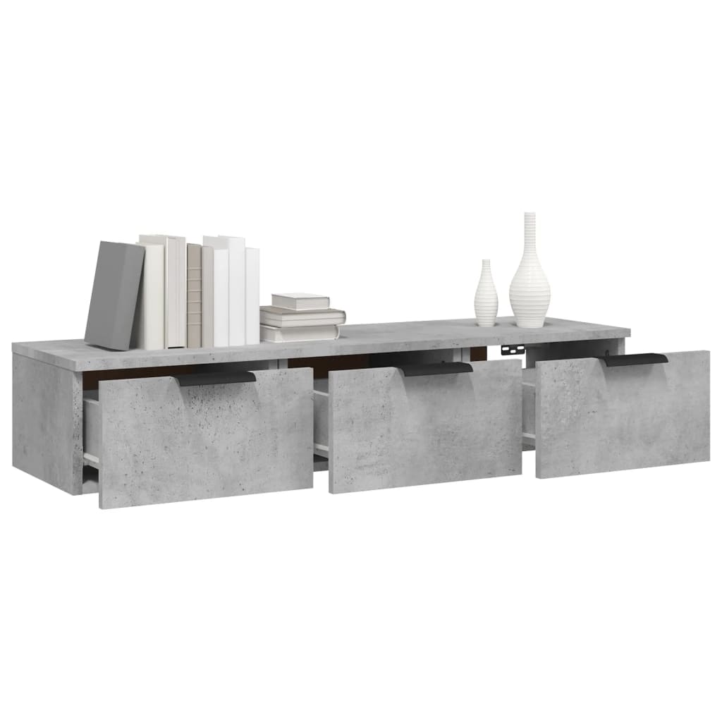 Armoire murale Gris béton 102x30x20 cm Bois d'ingénierie - XIOS