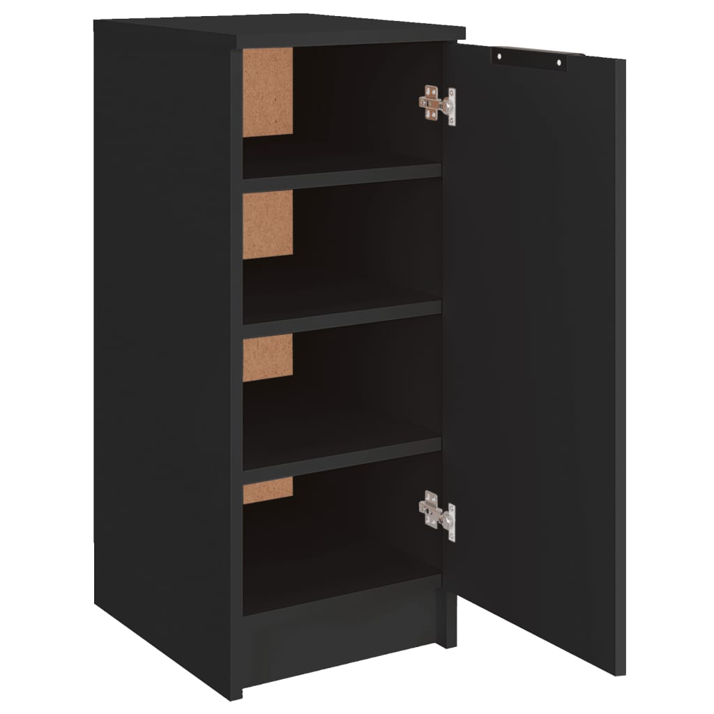Armoire à chaussures noir 30x35x70 cm bois d'ingénierie - XIOS
