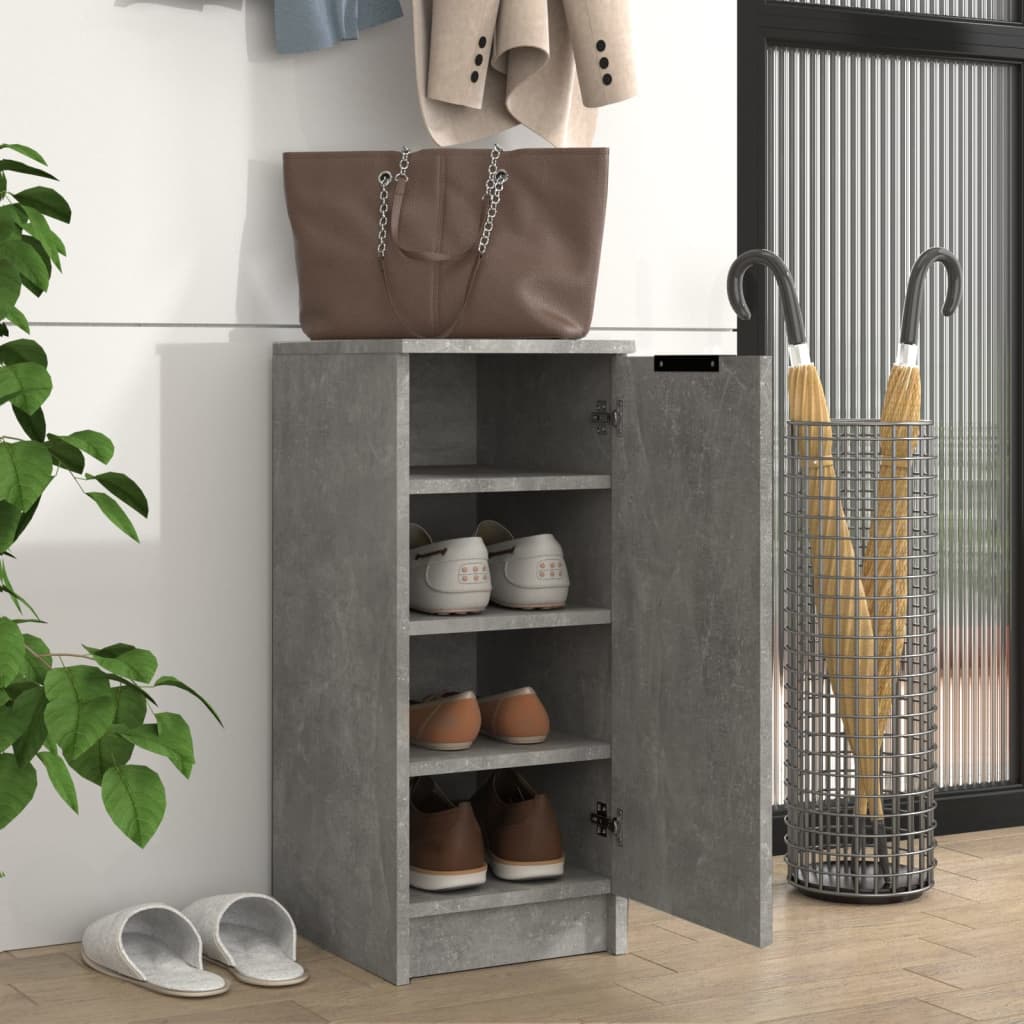 Armoire à chaussures Gris béton 30x35x70 cm Bois d'ingénierie - XIOS