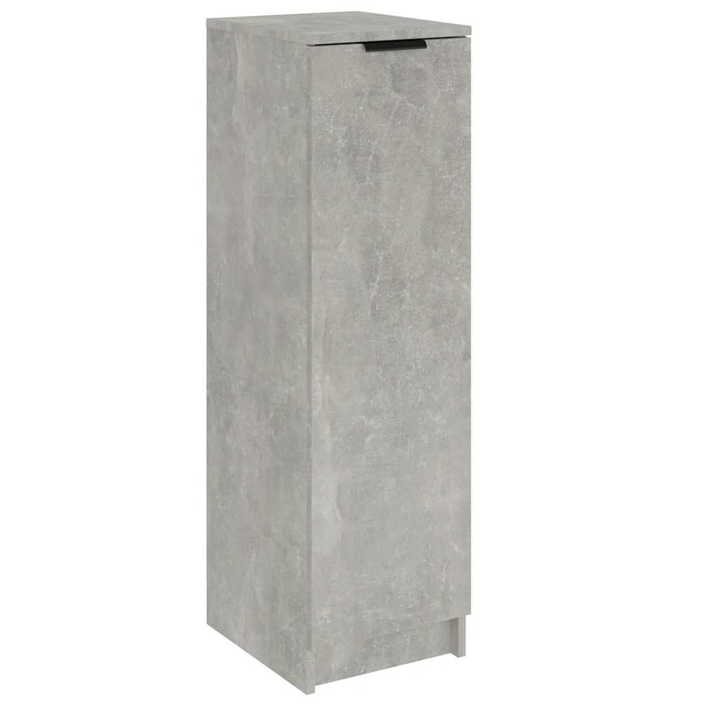 Armoire à chaussures Gris béton 30x35x100 cm Bois d'ingénierie