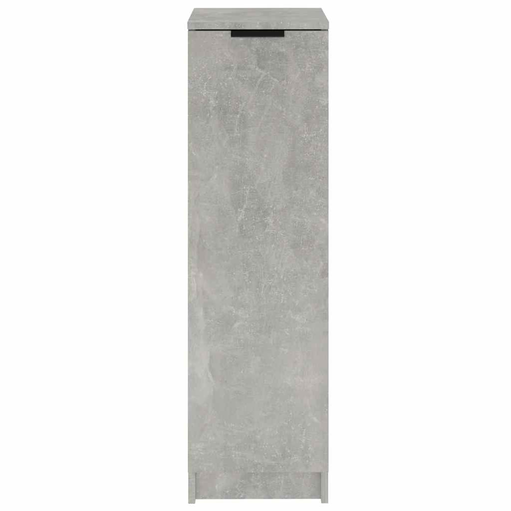 Armoire à chaussures Gris béton 30x35x100 cm Bois d'ingénierie