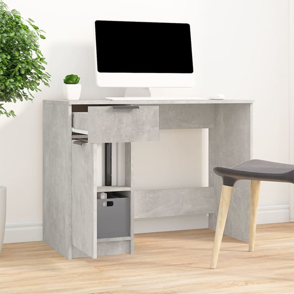 Bureau Gris béton 100x50x75 cm Bois d'ingénierie - XIOS