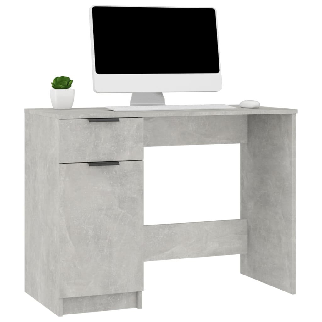 Bureau Gris béton 100x50x75 cm Bois d'ingénierie - XIOS