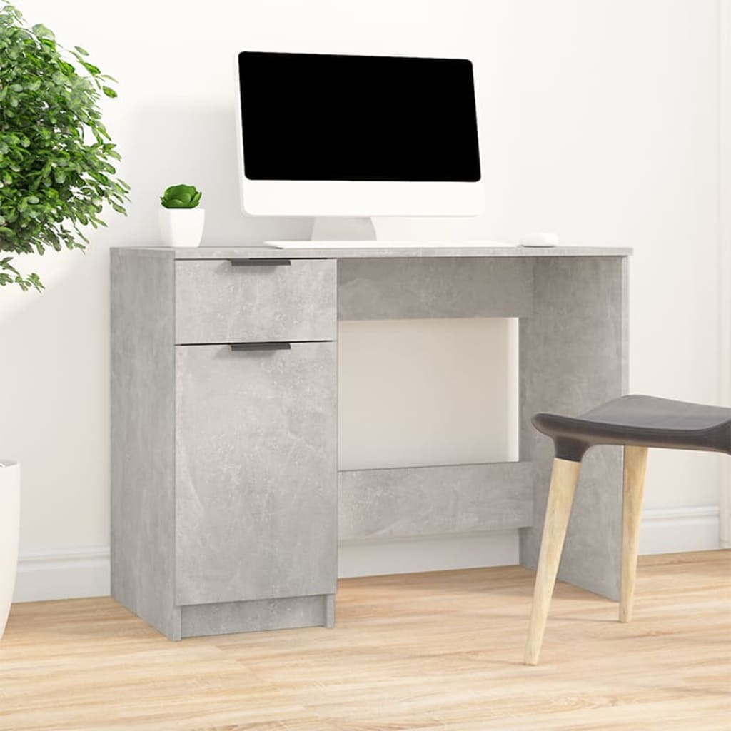 Bureau Gris béton 100x50x75 cm Bois d'ingénierie - XIOS