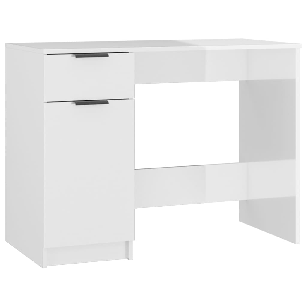 Bureau Blanc brillant 100x50x75 cm Bois d'ingénierie - XIOS