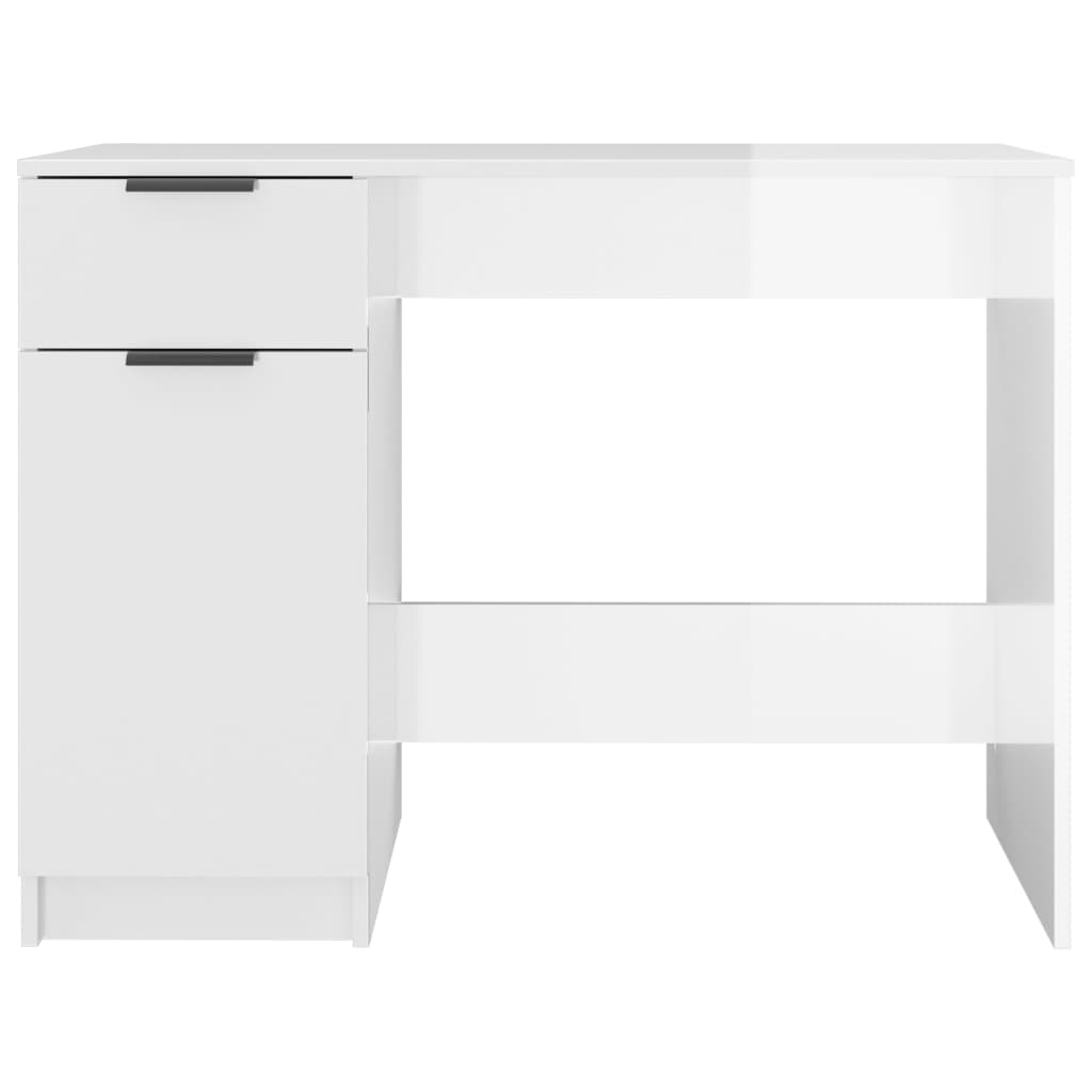 Bureau Blanc brillant 100x50x75 cm Bois d'ingénierie - XIOS
