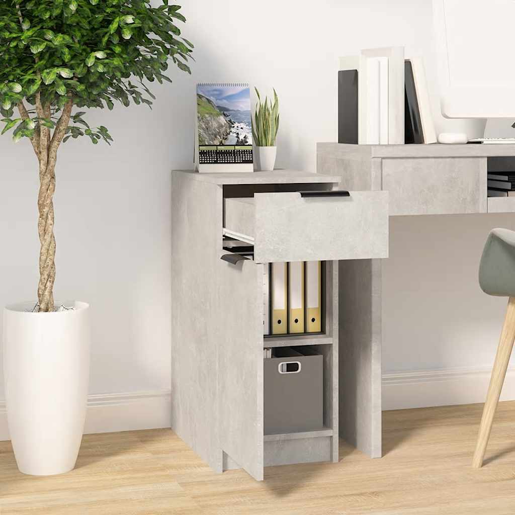 Armoire de bureau Gris béton 33,5x50x75 cm Bois d'ingénierie - XIOS