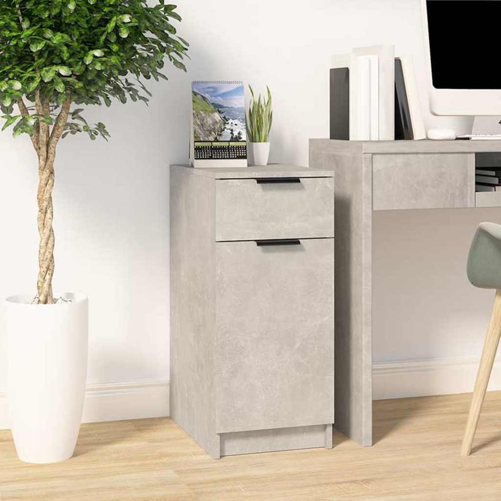 Armoire de bureau Gris béton 33,5x50x75 cm Bois d'ingénierie - XIOS