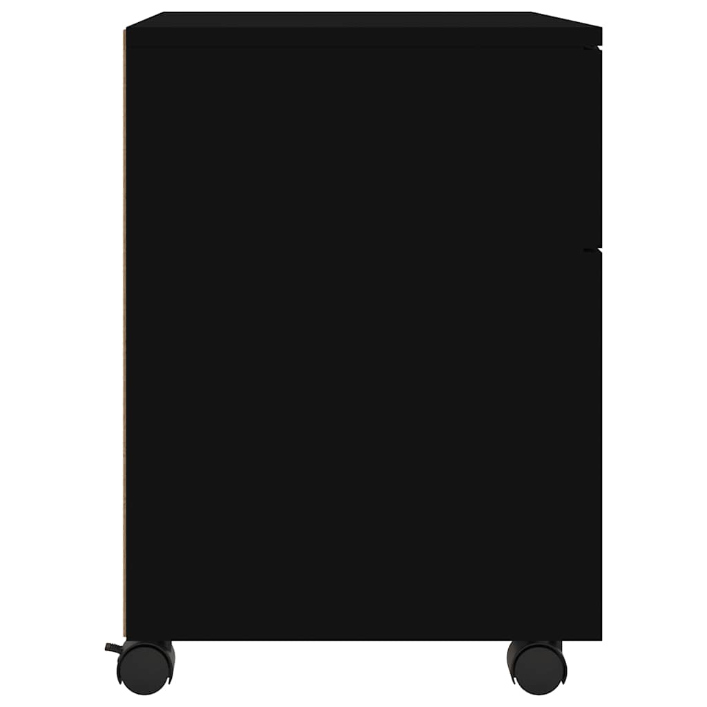Classeur mobile avec roues noir 45x38x54 cm bois d'ingénierie - XIOS