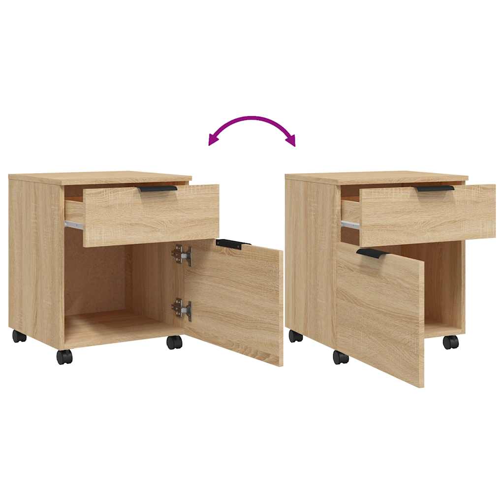 Classeur mobile avec roues Chêne sonoma 45x38x54 cm - XIOS
