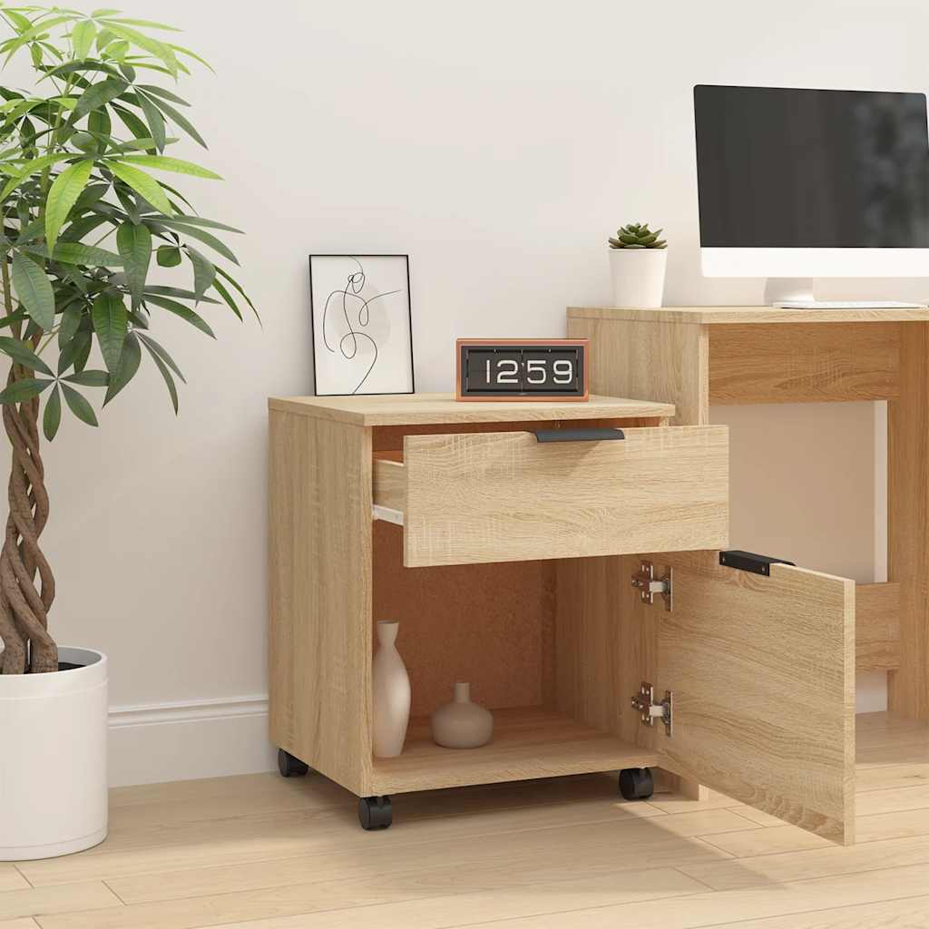 Classeur mobile avec roues Chêne sonoma 45x38x54 cm - XIOS