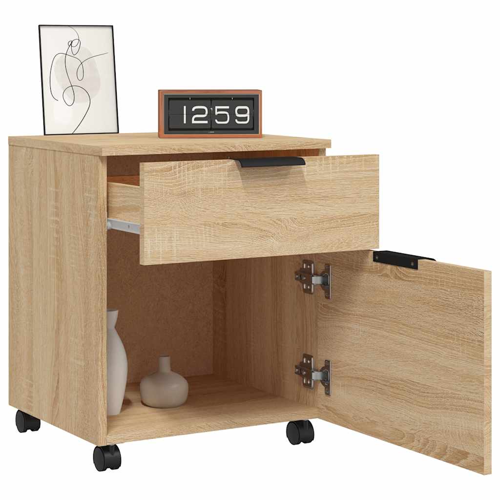 Classeur mobile avec roues Chêne sonoma 45x38x54 cm - XIOS