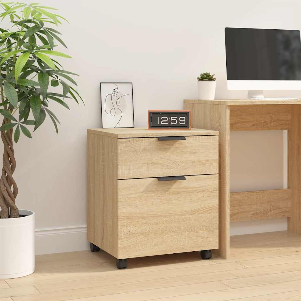 Classeur mobile avec roues Chêne sonoma 45x38x54 cm - XIOS