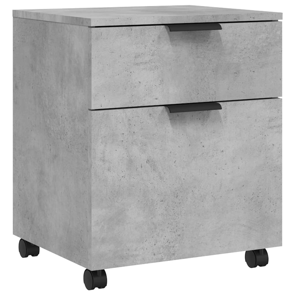 Classeur mobile avec roues Gris béton 45x38x54 cm - XIOS
