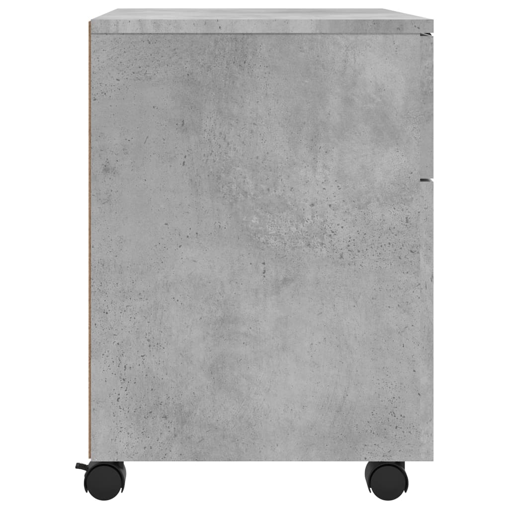 Classeur mobile avec roues Gris béton 45x38x54 cm - XIOS