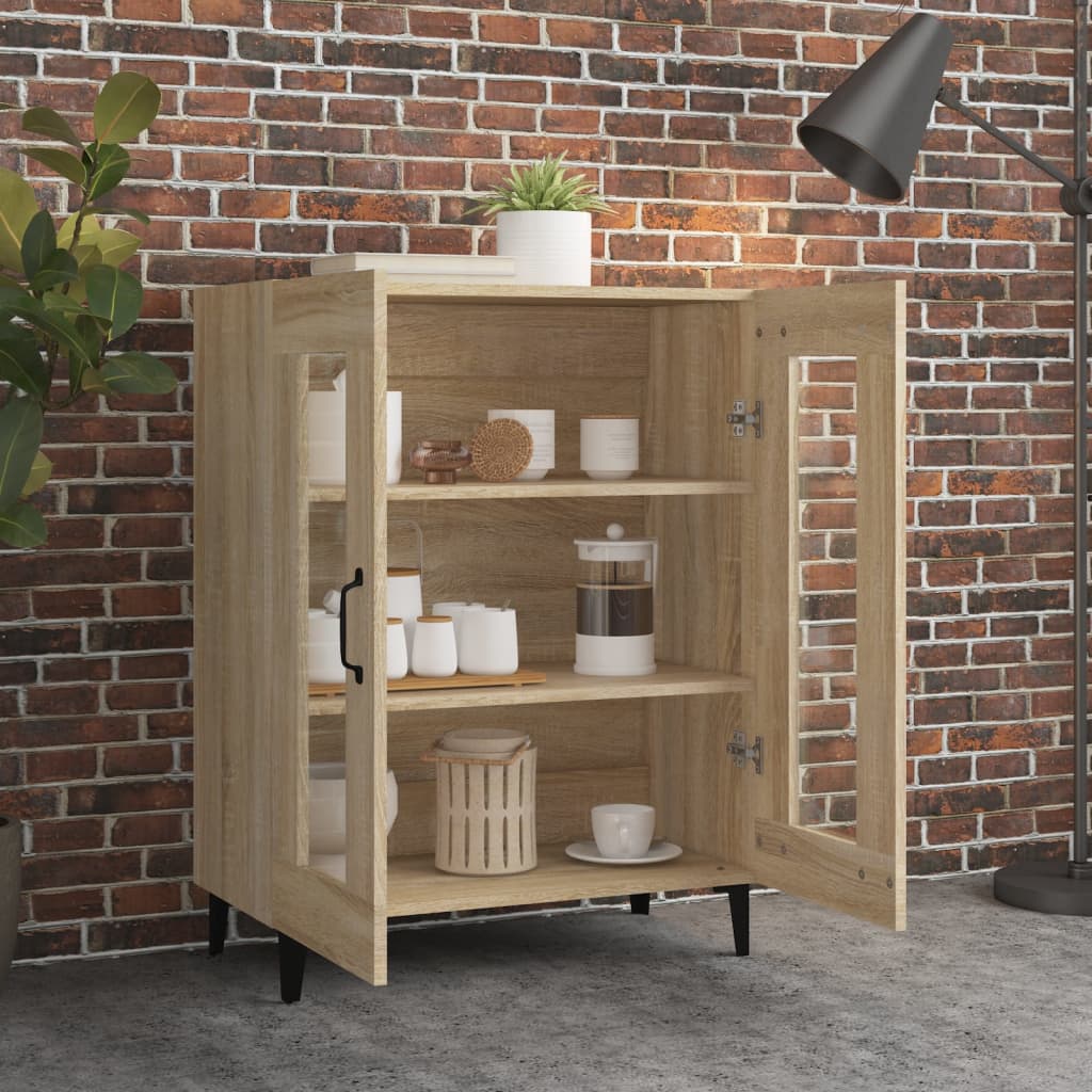 Buffet chêne sonoma 69,5x34x90 cm bois d'ingénierie - XIOS