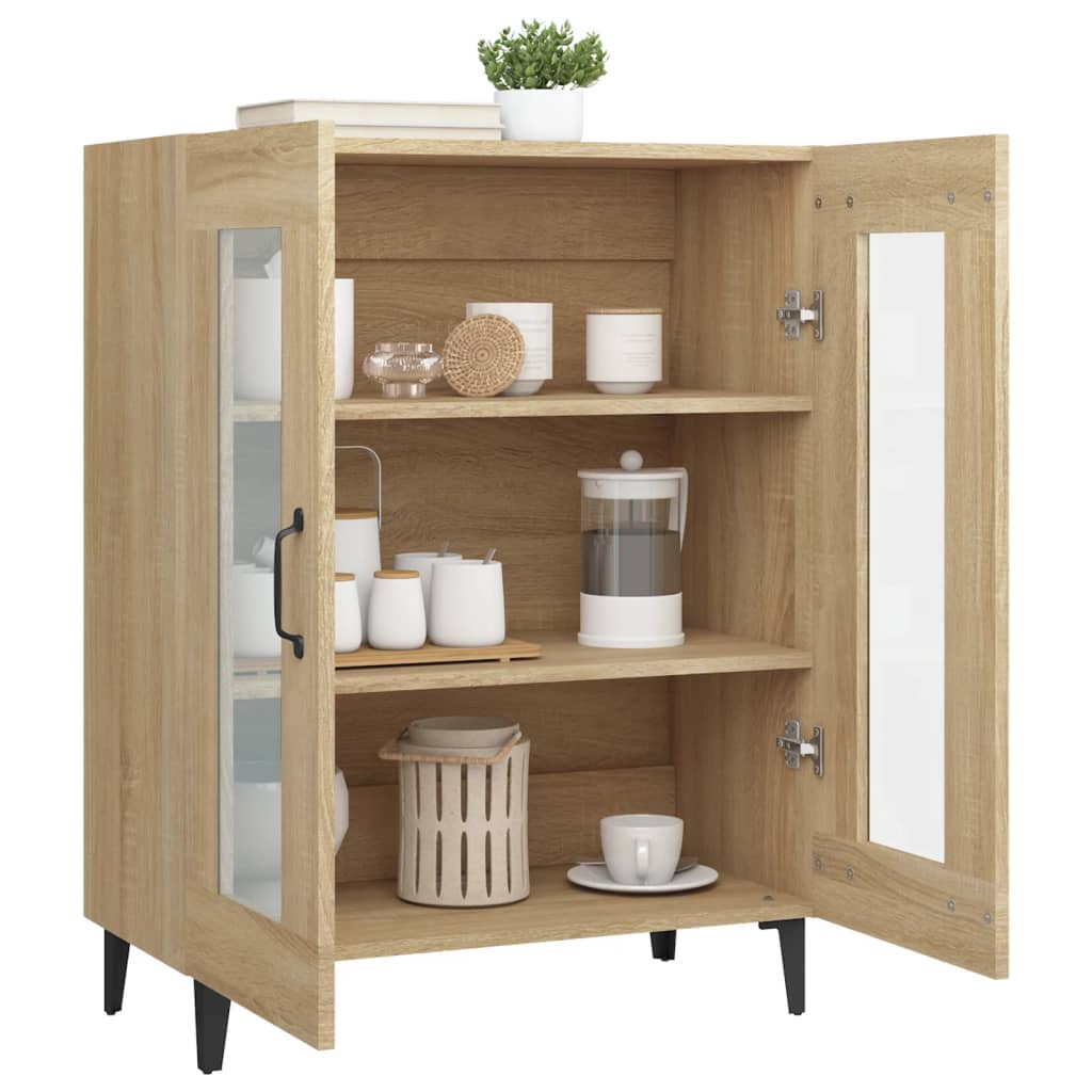 Buffet chêne sonoma 69,5x34x90 cm bois d'ingénierie - XIOS