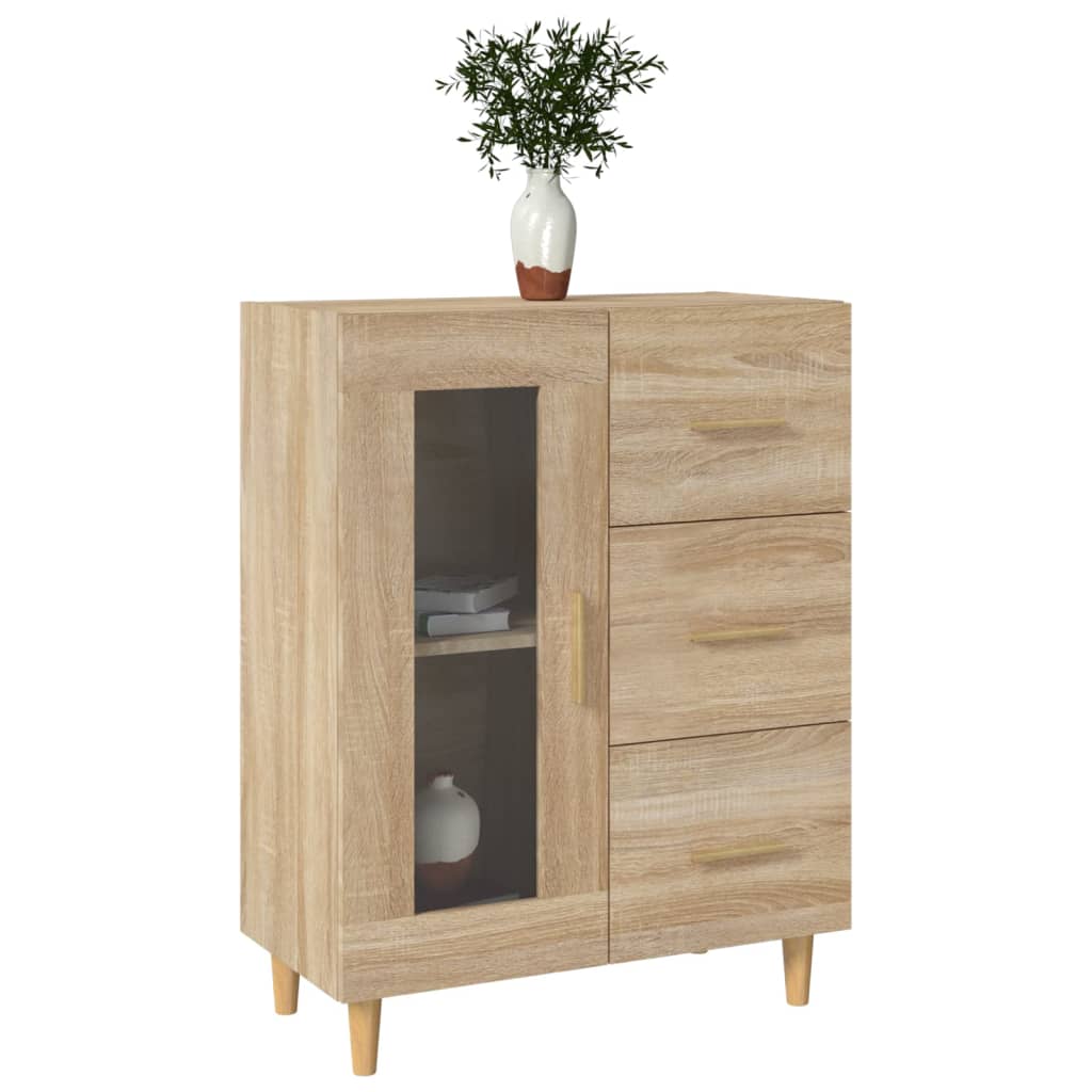 Buffet chêne sonoma 69,5x34x90 cm bois d'ingénierie - XIOS