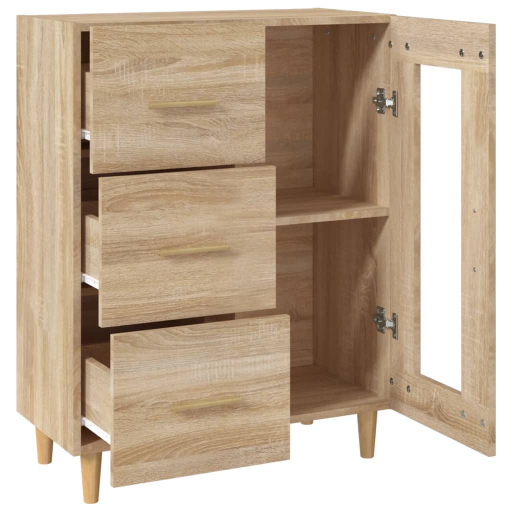 Buffet chêne sonoma 69,5x34x90 cm bois d'ingénierie - XIOS