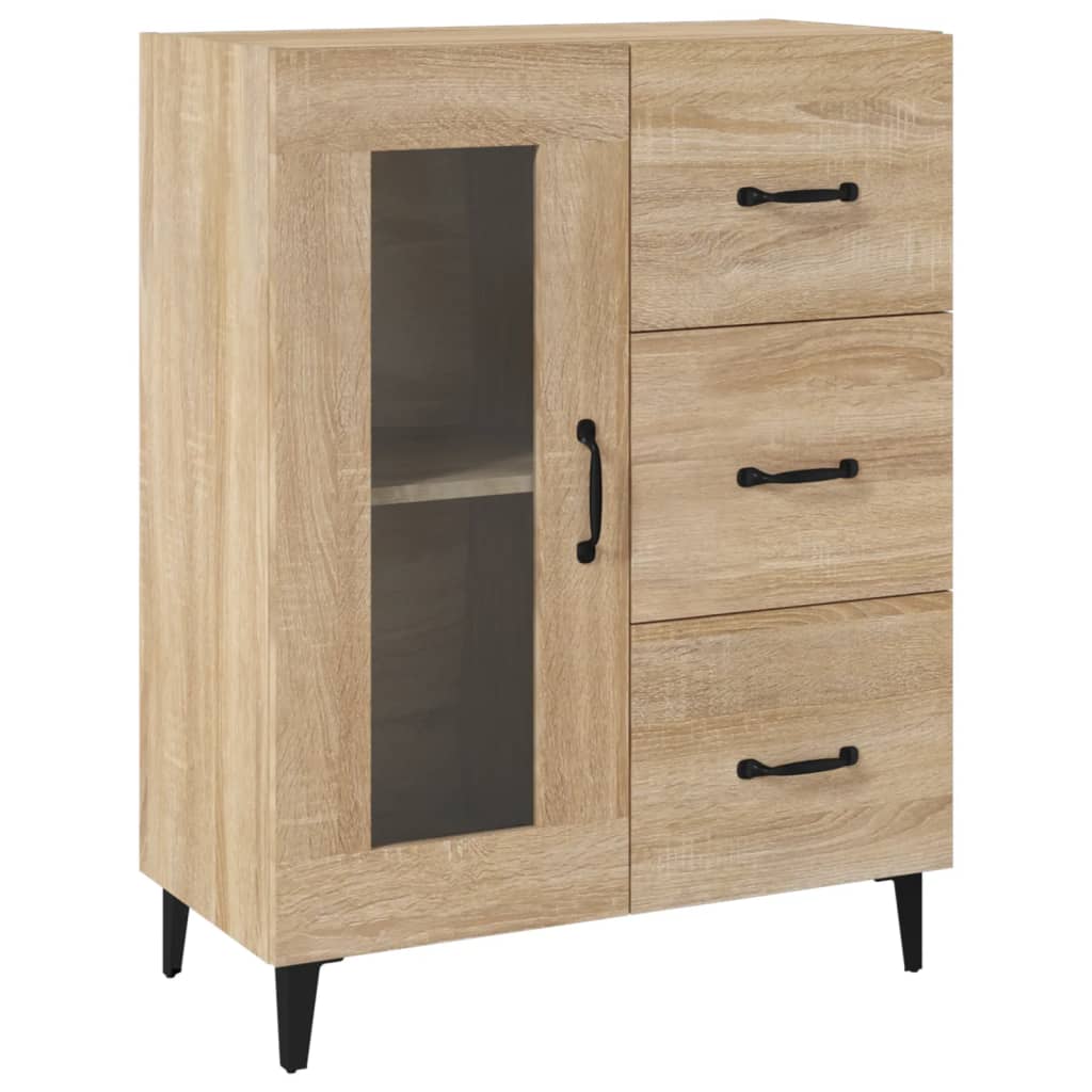 Buffet chêne sonoma 69,5x34x90 cm bois d'ingénierie - XIOS
