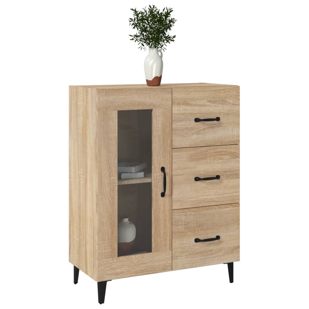 Buffet chêne sonoma 69,5x34x90 cm bois d'ingénierie - XIOS