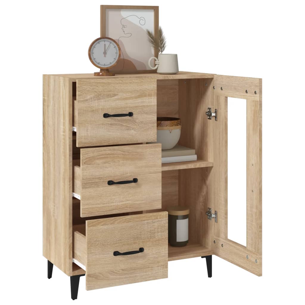 Buffet chêne sonoma 69,5x34x90 cm bois d'ingénierie - XIOS