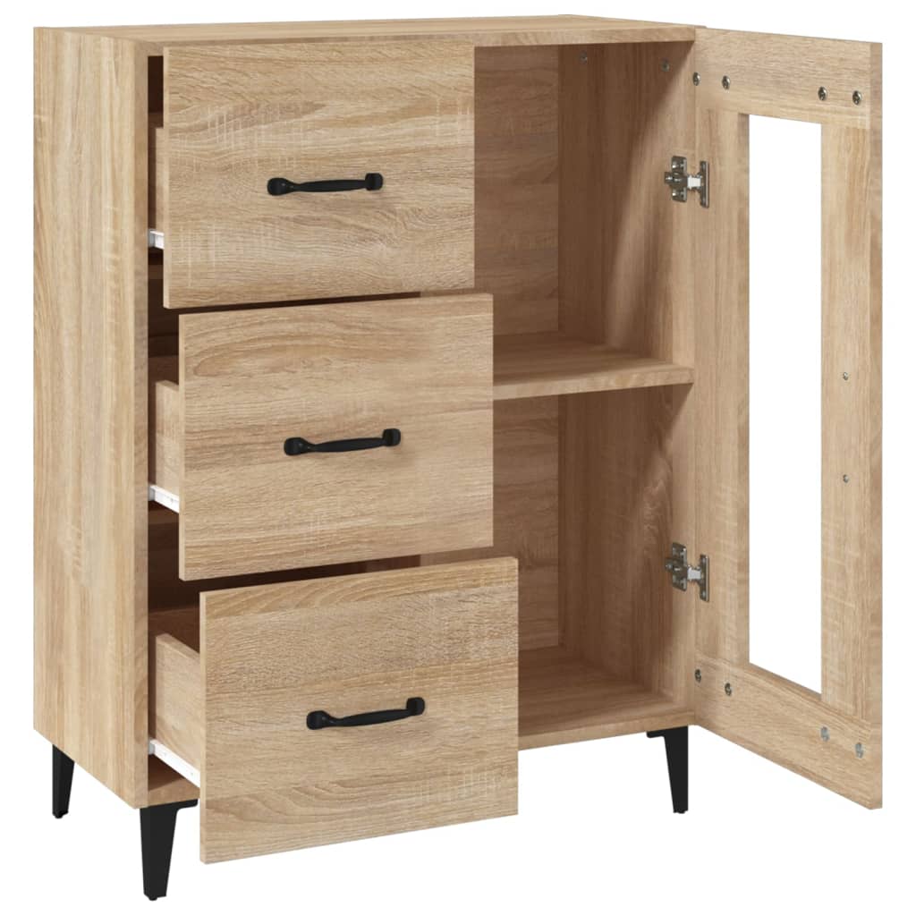 Buffet chêne sonoma 69,5x34x90 cm bois d'ingénierie - XIOS