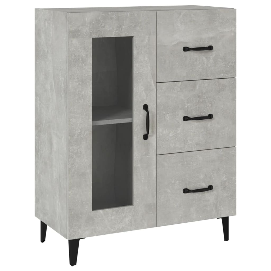 Buffet gris béton 69,5x34x90 cm bois d'ingénierie - XIOS