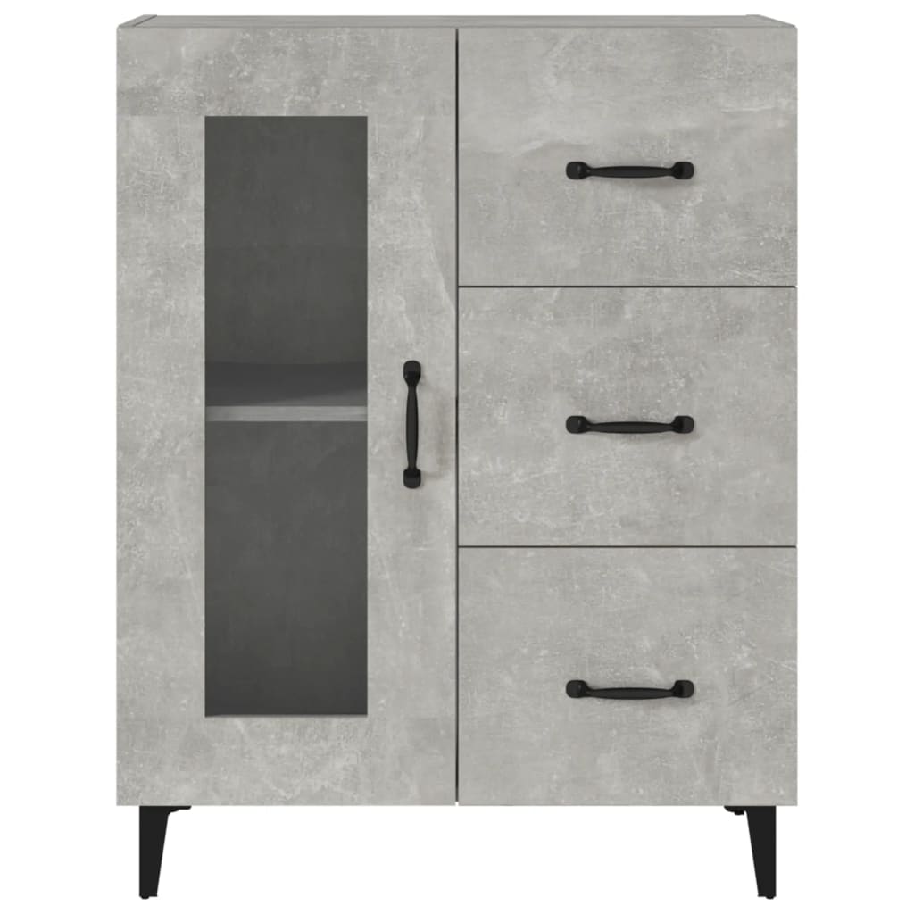 Buffet gris béton 69,5x34x90 cm bois d'ingénierie - XIOS