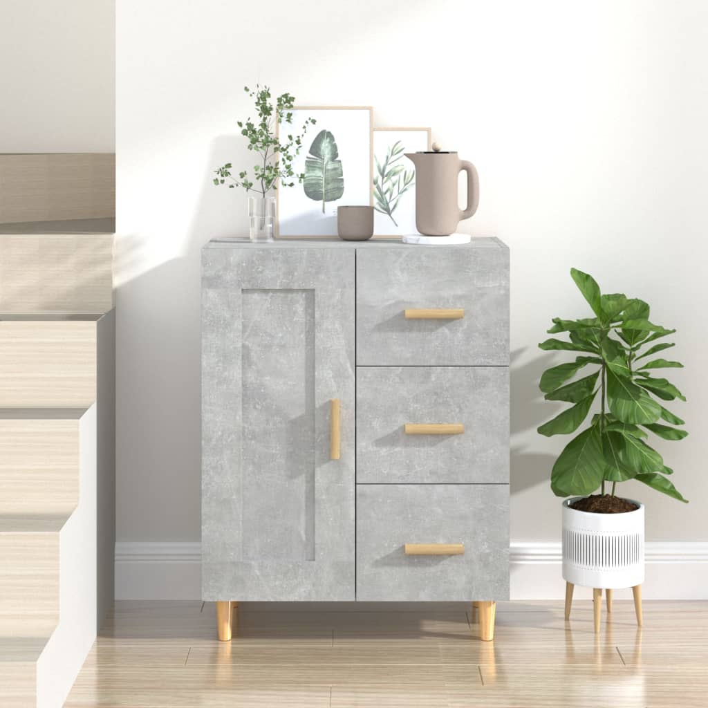 Buffet Gris béton 69,5x34x90 cm Bois d'ingénierie - XIOS
