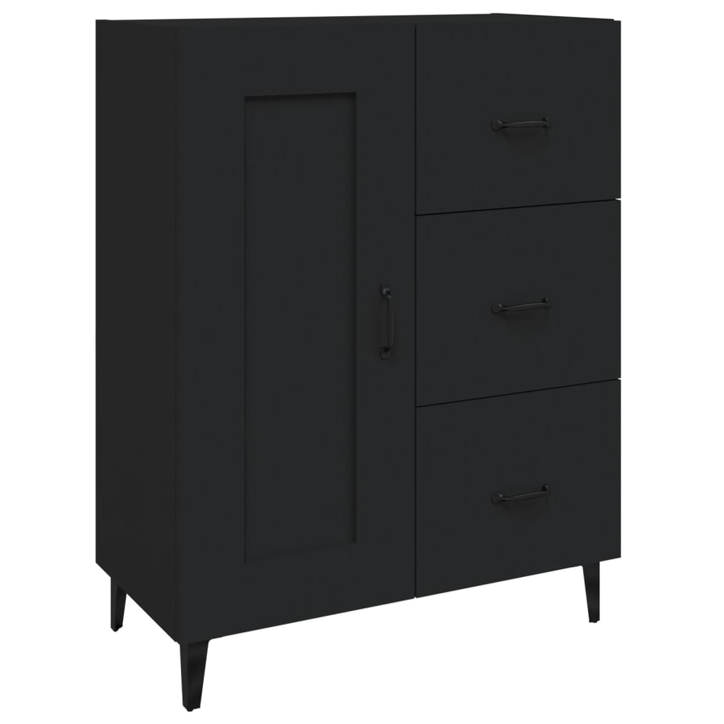 Buffet Noir 69,5x34x90 cm Bois d'ingénierie - XIOS