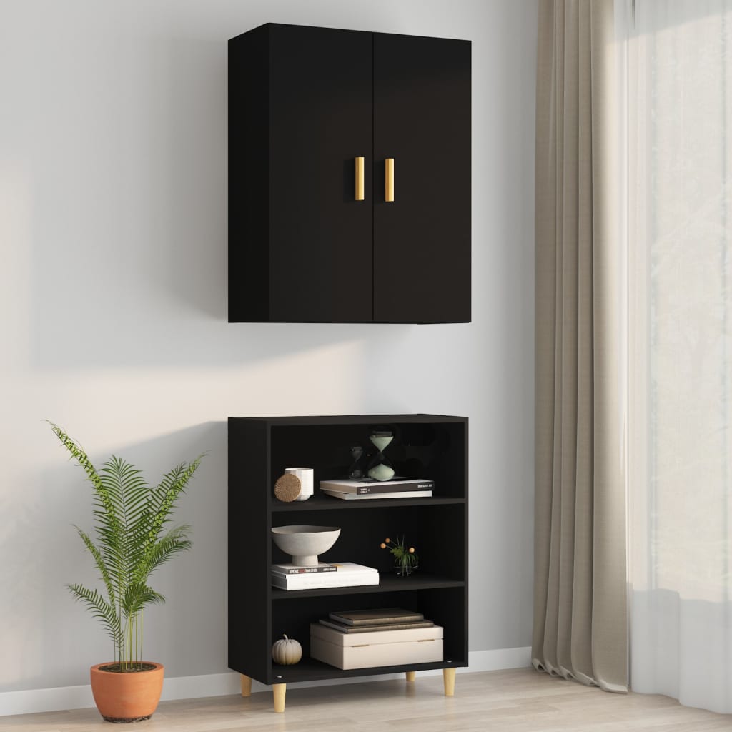 Armoire murale suspendue Noir 69,5x34x90 cm - XIOS