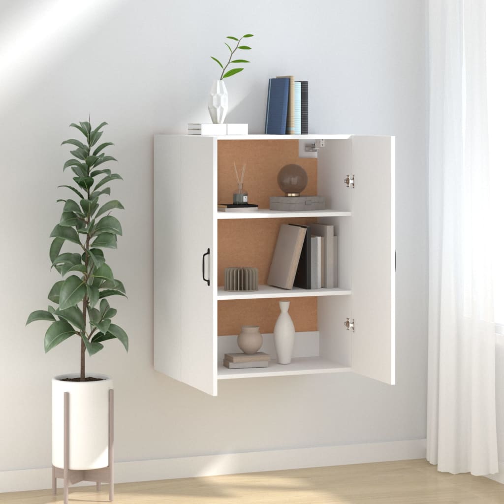 Armoire suspendue Blanc 69,5x34x90 cm Bois d'ingénierie - XIOS