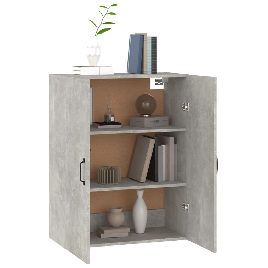 Armoire suspendue Gris béton 69,5x34x90 cm Bois d'ingénierie - XIOS