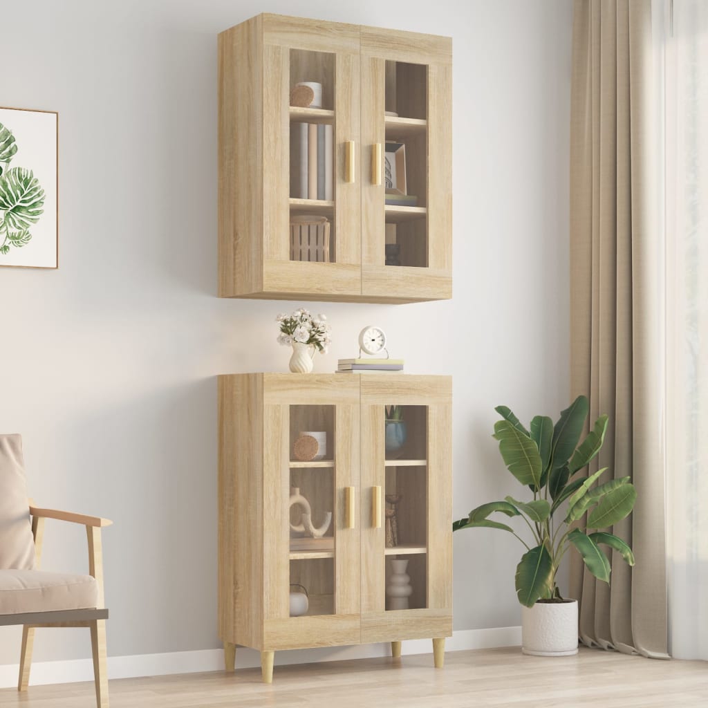 Armoire murale suspendue Chêne sonoma 69,5x34x90 cm - XIOS
