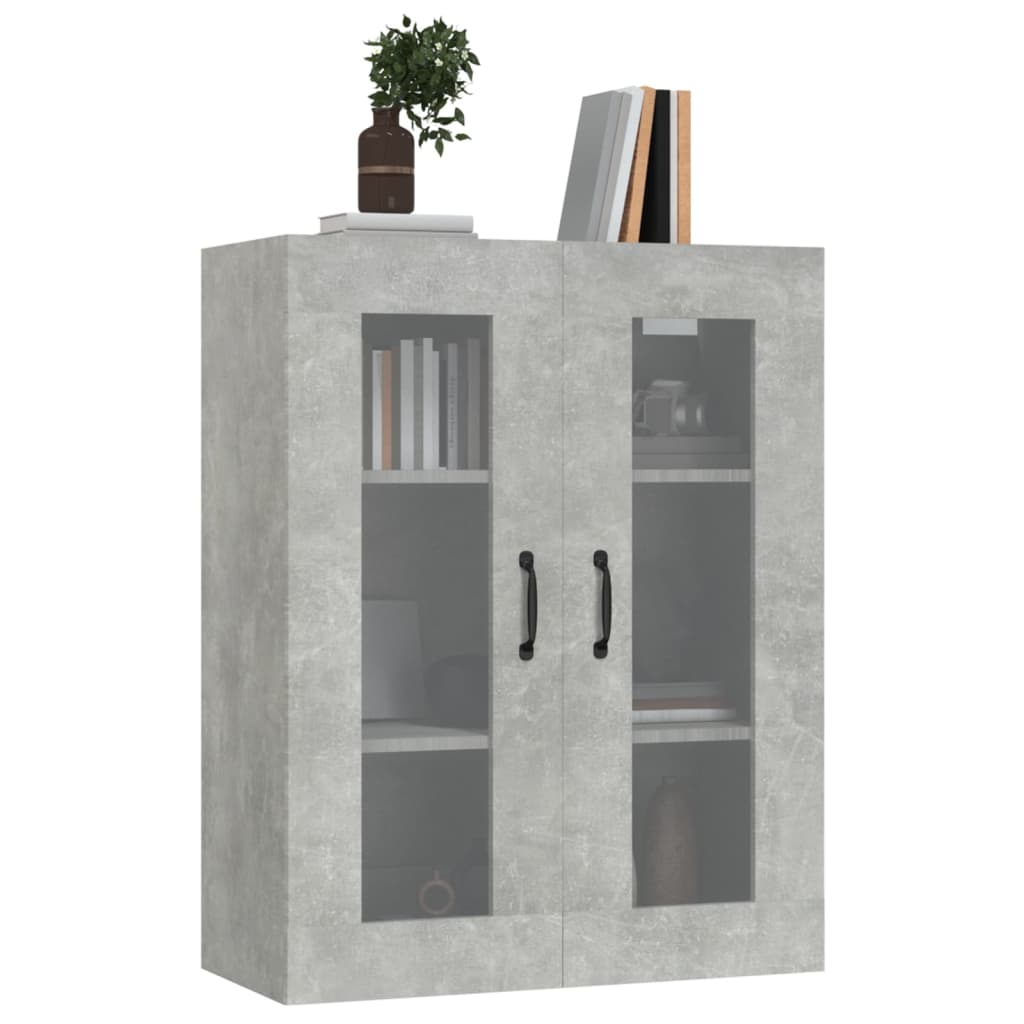 Armoire murale suspendue Gris béton 69,5x34x90 cm - XIOS
