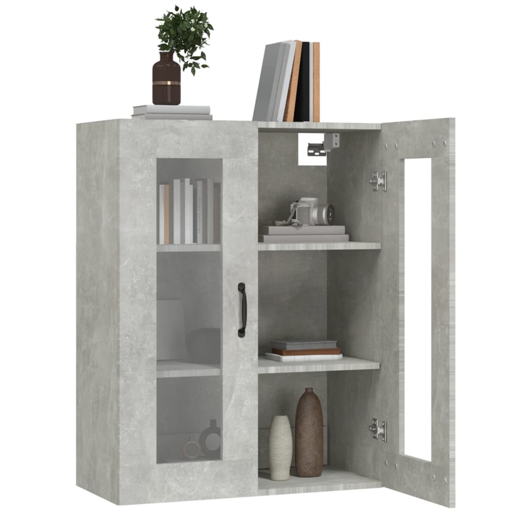 Armoire murale suspendue Gris béton 69,5x34x90 cm - XIOS