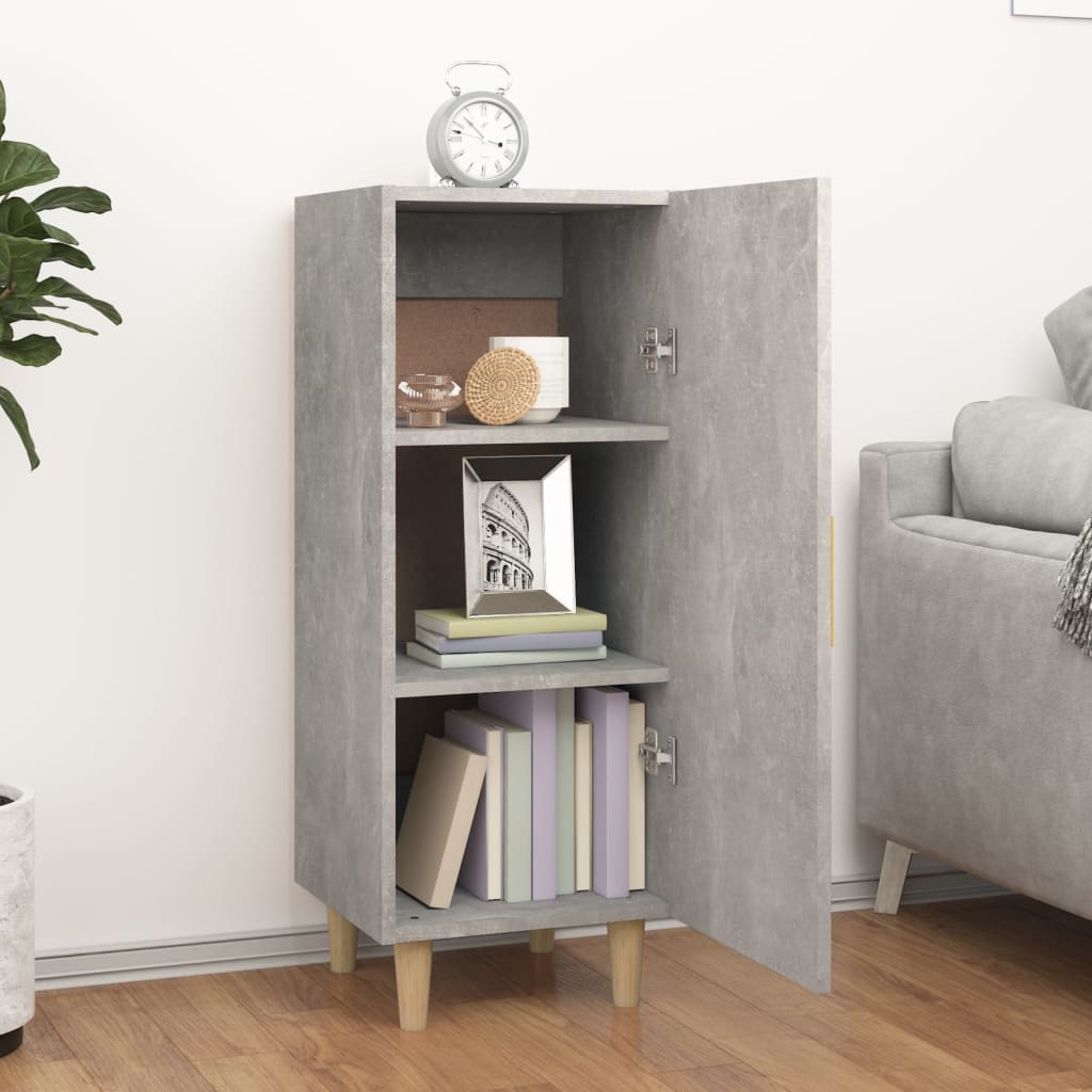 Buffet Gris béton 34,5x34x90 cm Bois d'ingénierie - XIOS