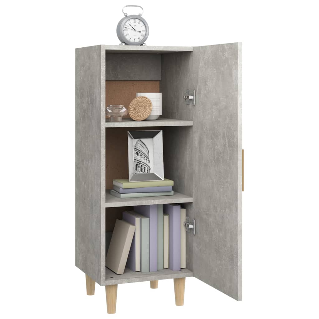 Buffet Gris béton 34,5x34x90 cm Bois d'ingénierie - XIOS