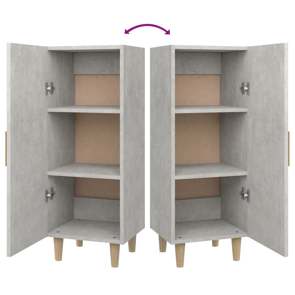 Buffet Gris béton 34,5x34x90 cm Bois d'ingénierie - XIOS
